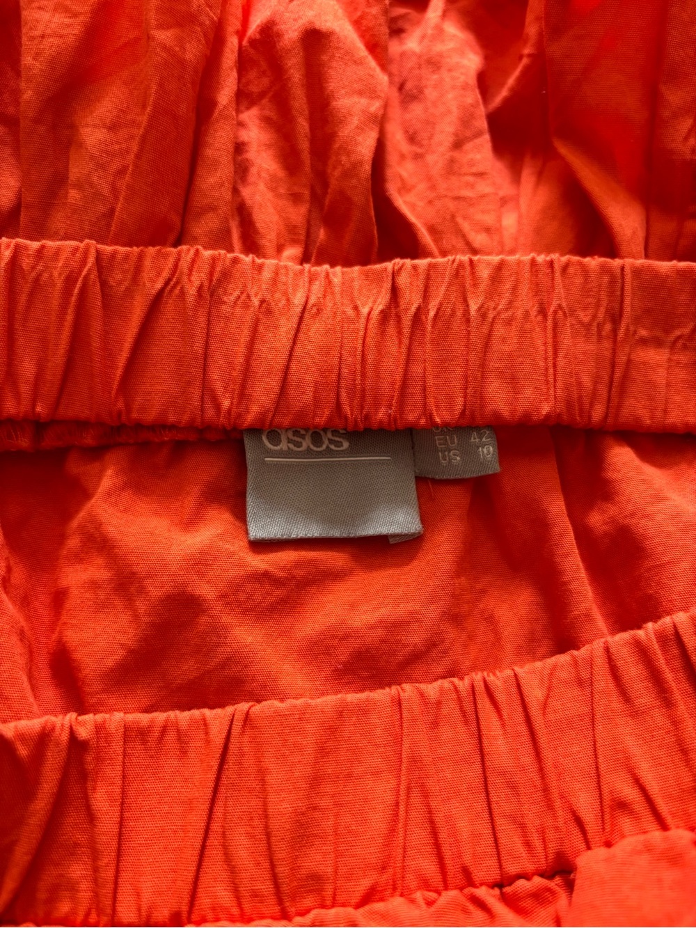 ASOS Bright Orange Ruffle Mini Skirt - Picture 3 of 3